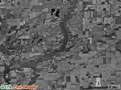 Raisin township, Michigan satellite photo by USGS