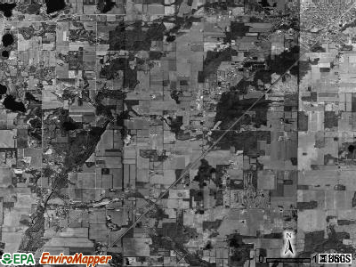 Pokagon township, Michigan satellite photo by USGS