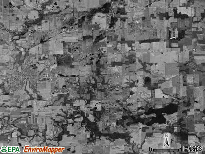 Hudson township, Michigan satellite photo by USGS