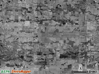 Pittsford township, Michigan satellite photo by USGS