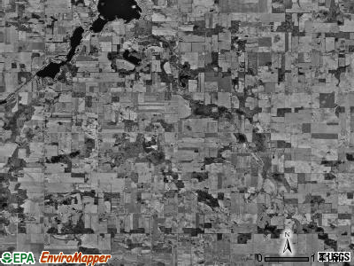 Algansee township, Michigan satellite photo by USGS