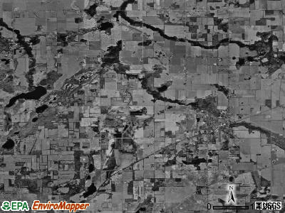 Burr Oak township, Michigan satellite photo by USGS