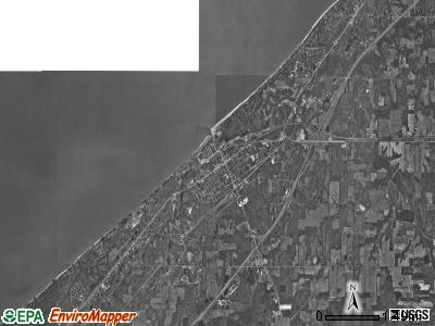 New Buffalo township, Michigan satellite photo by USGS