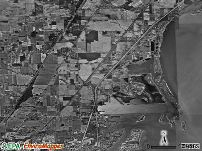 Erie township, Michigan satellite photo by USGS