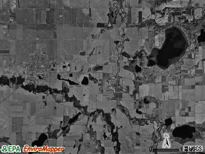 White Pigeon township, Michigan satellite photo by USGS