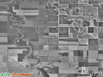 North Red River township, Minnesota satellite photo by USGS