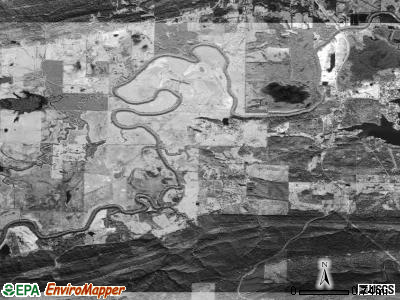 Union Valley township, Arkansas satellite photo by USGS
