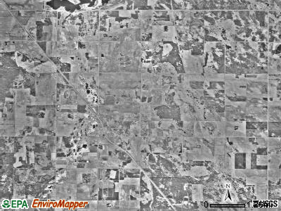 Norway township, Minnesota satellite photo by USGS