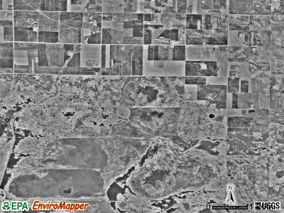 Whiteford township, Minnesota satellite photo by USGS
