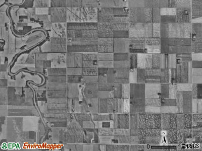 Higdem township, Minnesota satellite photo by USGS