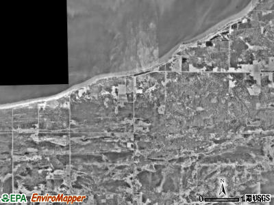 Shotley township, Minnesota satellite photo by USGS