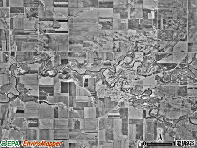 Red Lake Falls township, Minnesota satellite photo by USGS