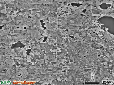 Sinclair township, Minnesota satellite photo by USGS