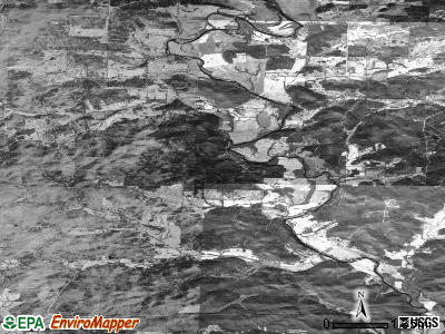 Water Valley township, Arkansas satellite photo by USGS