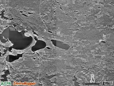 French township, Minnesota satellite photo by USGS