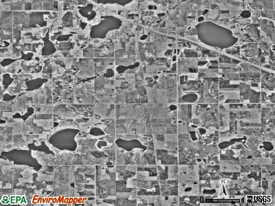 Knute township, Minnesota satellite photo by USGS