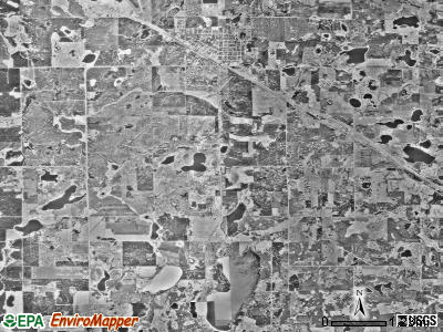 Rosebud township, Minnesota satellite photo by USGS