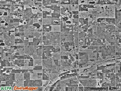 Winger township, Minnesota satellite photo by USGS