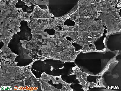 Ten Lake township, Minnesota satellite photo by USGS
