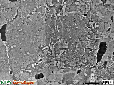 Lake Hattie township, Minnesota satellite photo by USGS