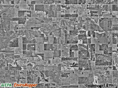 Pembina township, Minnesota satellite photo by USGS