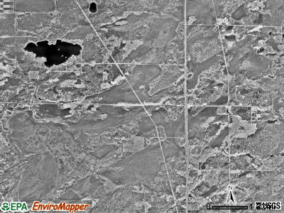 Northland township, Minnesota satellite photo by USGS