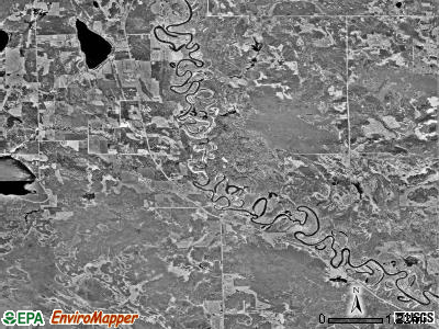 Splithand township, Minnesota satellite photo by USGS