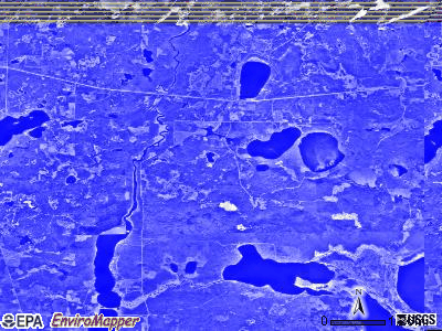 Inguadona township, Minnesota satellite photo by USGS