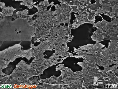 Wabedo township, Minnesota satellite photo by USGS
