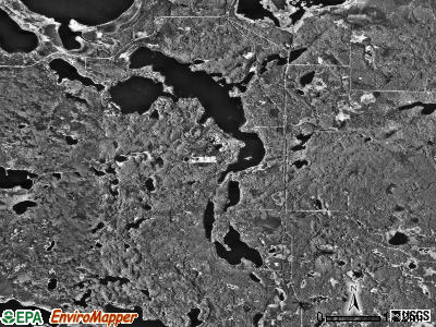 Thunder Lake township, Minnesota satellite photo by USGS