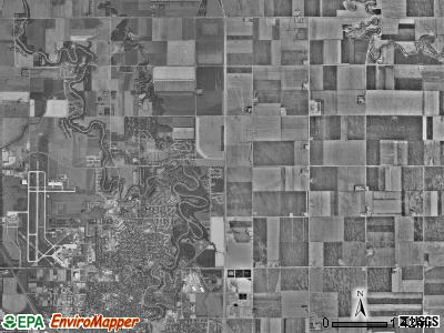 Oakport township, Minnesota satellite photo by USGS
