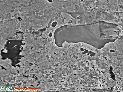 Shell Lake township, Minnesota satellite photo by USGS