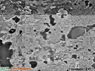 Powers township, Minnesota satellite photo by USGS