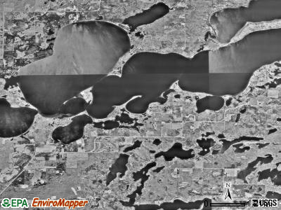 Ideal township, Minnesota satellite photo by USGS