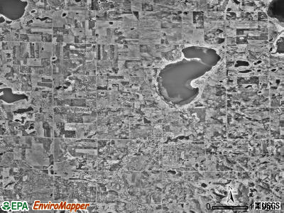 Pelican township, Minnesota satellite photo by USGS