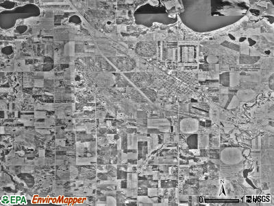 Perham township, Minnesota satellite photo by USGS
