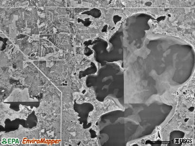 Pelican township, Minnesota satellite photo by USGS