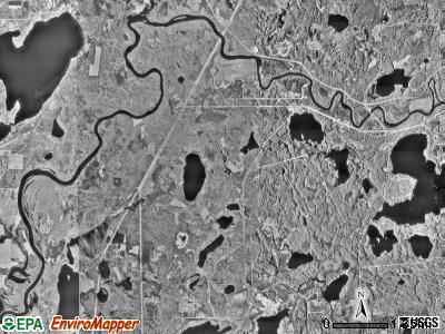 Wolford township, Minnesota satellite photo by USGS