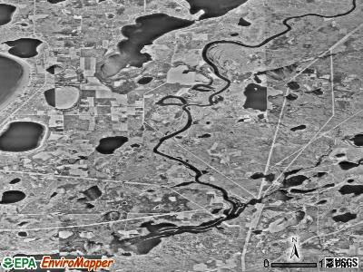 Center township, Minnesota satellite photo by USGS