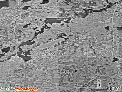 Oak Lawn township, Minnesota satellite photo by USGS