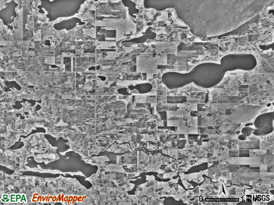 Maine township, Minnesota satellite photo by USGS
