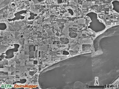 Amor township, Minnesota satellite photo by USGS