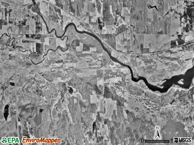 Motley township, Minnesota satellite photo by USGS