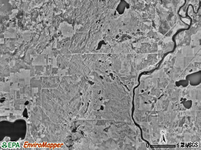 Rail Prairie township, Minnesota satellite photo by USGS