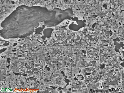 Lund township, Minnesota satellite photo by USGS