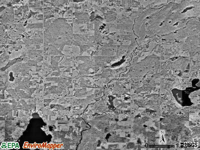 Peace township, Minnesota satellite photo by USGS