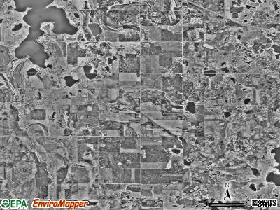 Erdahl township, Minnesota satellite photo by USGS