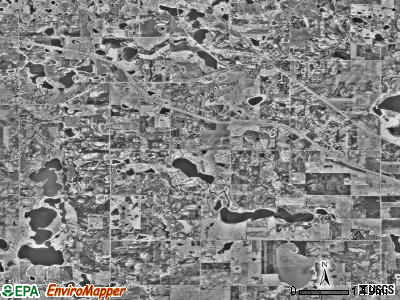 Evansville township, Minnesota satellite photo by USGS