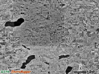 Little Sauk township, Minnesota satellite photo by USGS
