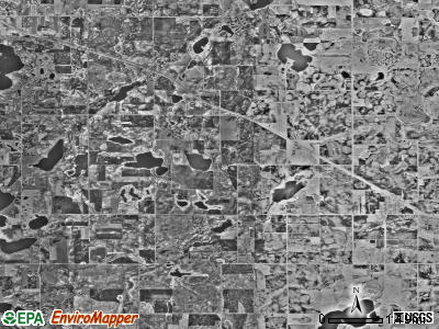 Ben Wade township, Minnesota satellite photo by USGS
